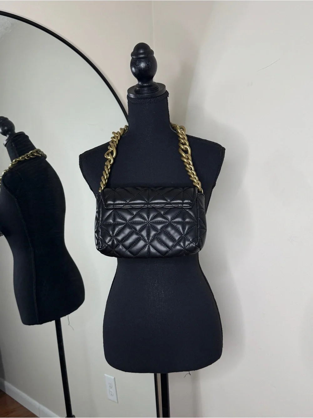 Zara black quilted